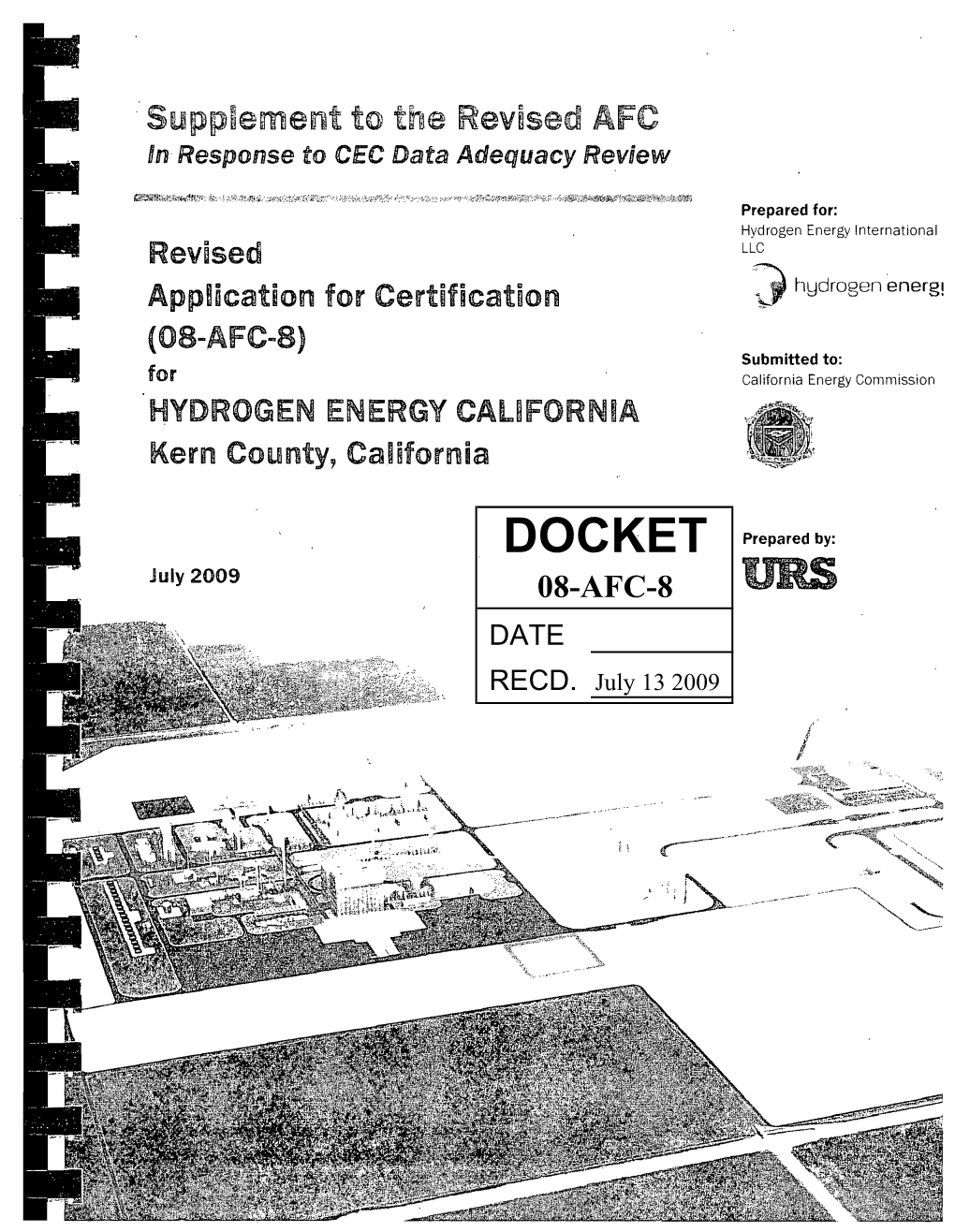 DOCKET Prepared By: July 2009 08-AFC-8 DATE RECD