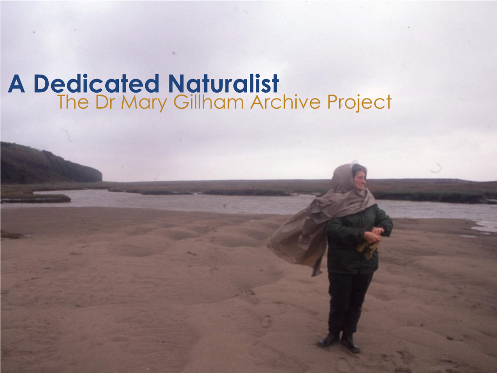 A Dedicated Naturalist the Dr Mary Gillham Archive Project 1921 1953 Phd at Aberystwyth University