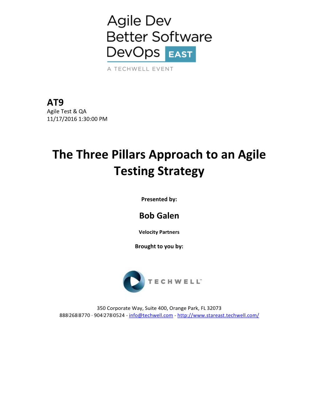 The Three Pillars Approach to an Agile Testing Strategy