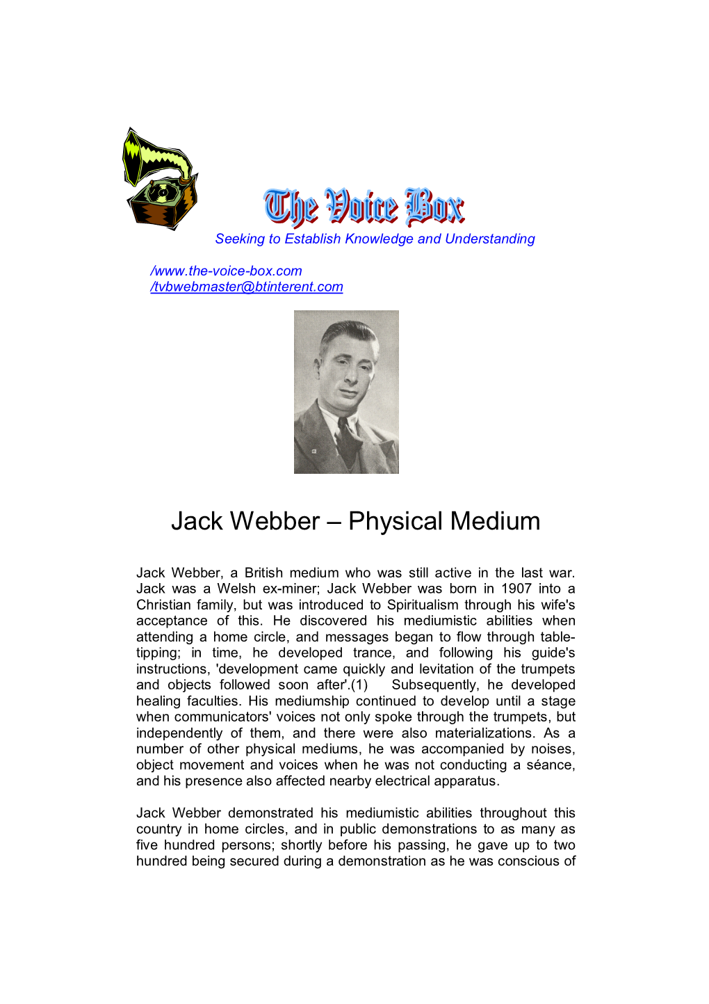 Jack Webber – Physical Medium