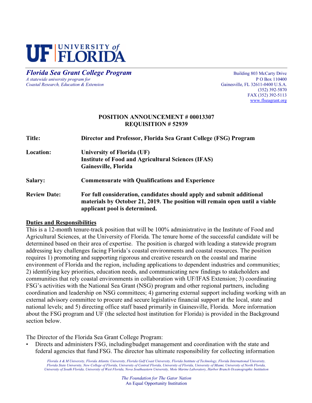 Florida Sea Grant College Program