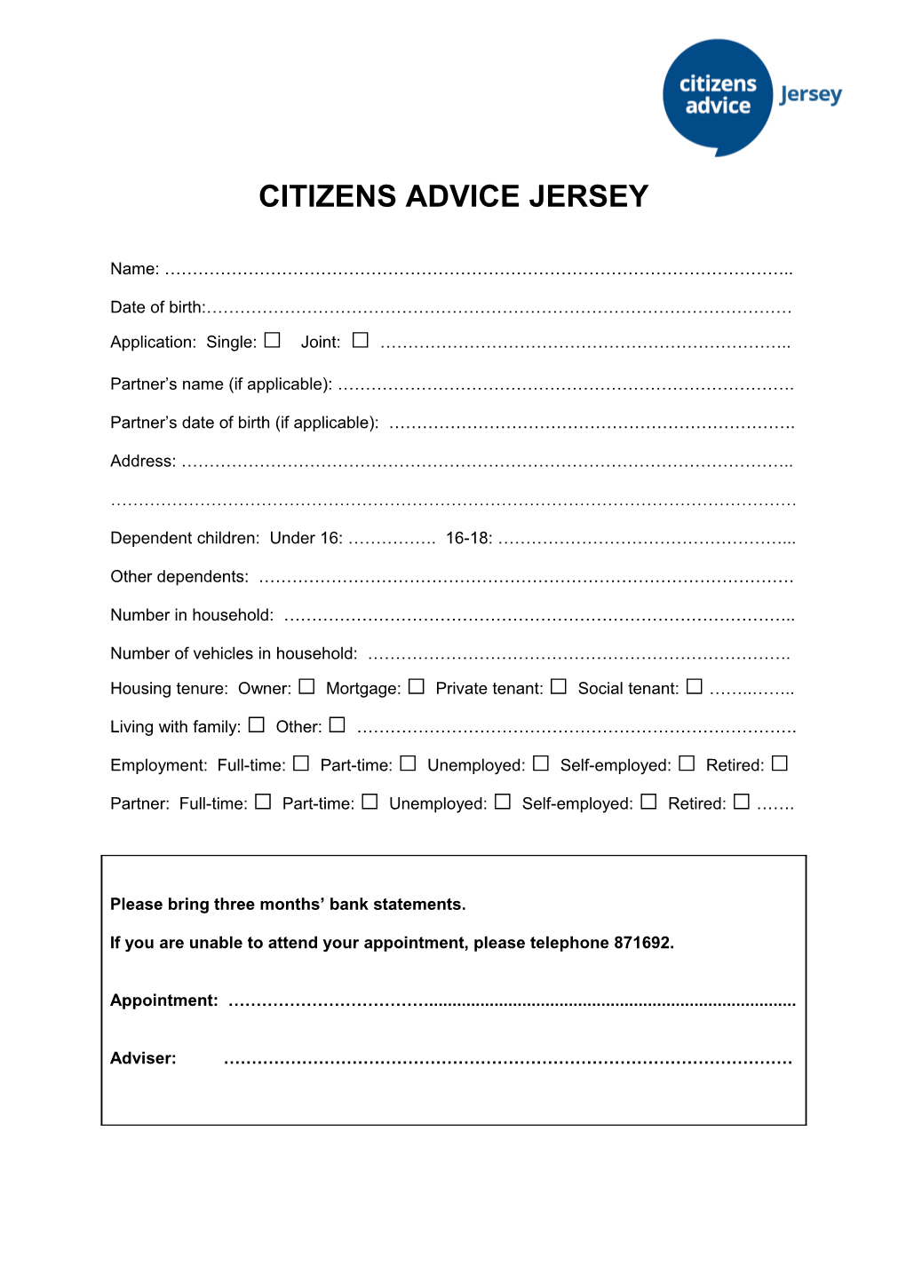 Citizens Advice Jersey