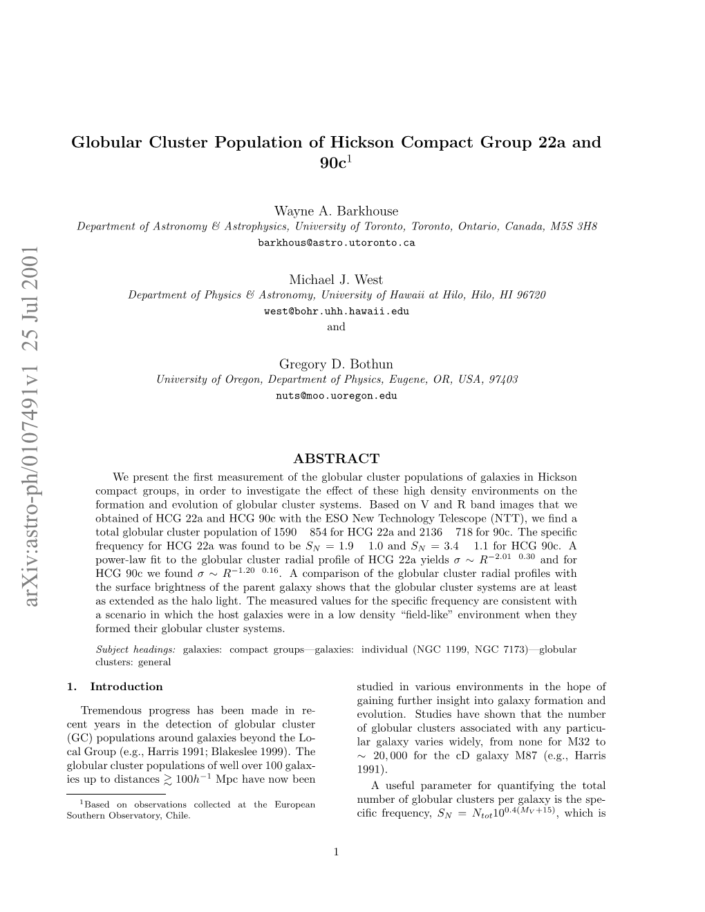 Globular Cluster Population of Hickson Compact Group 22A And