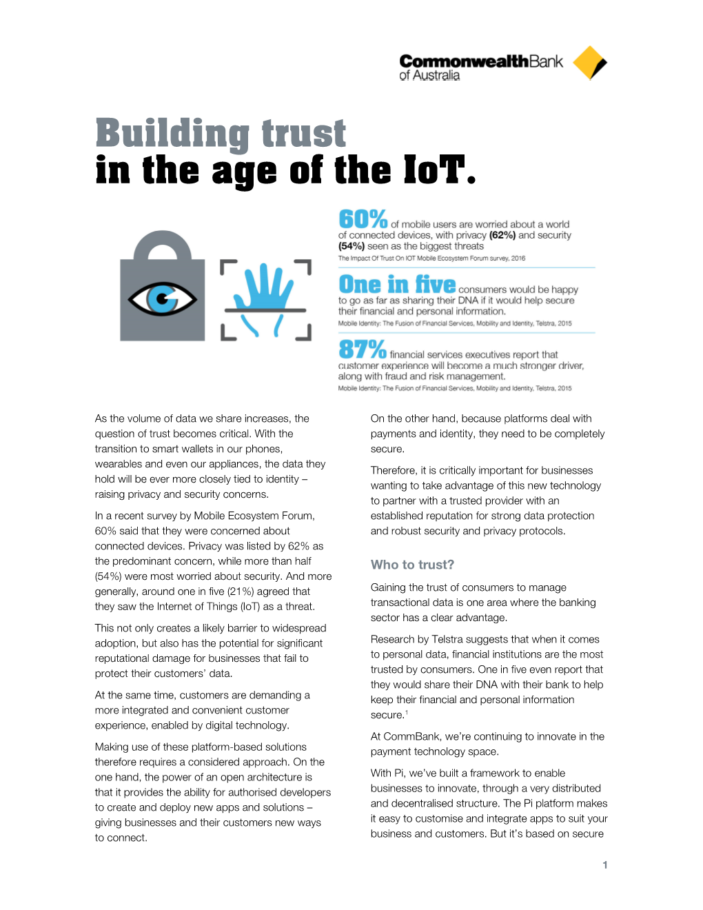 Building Trust in the Age of the Iot