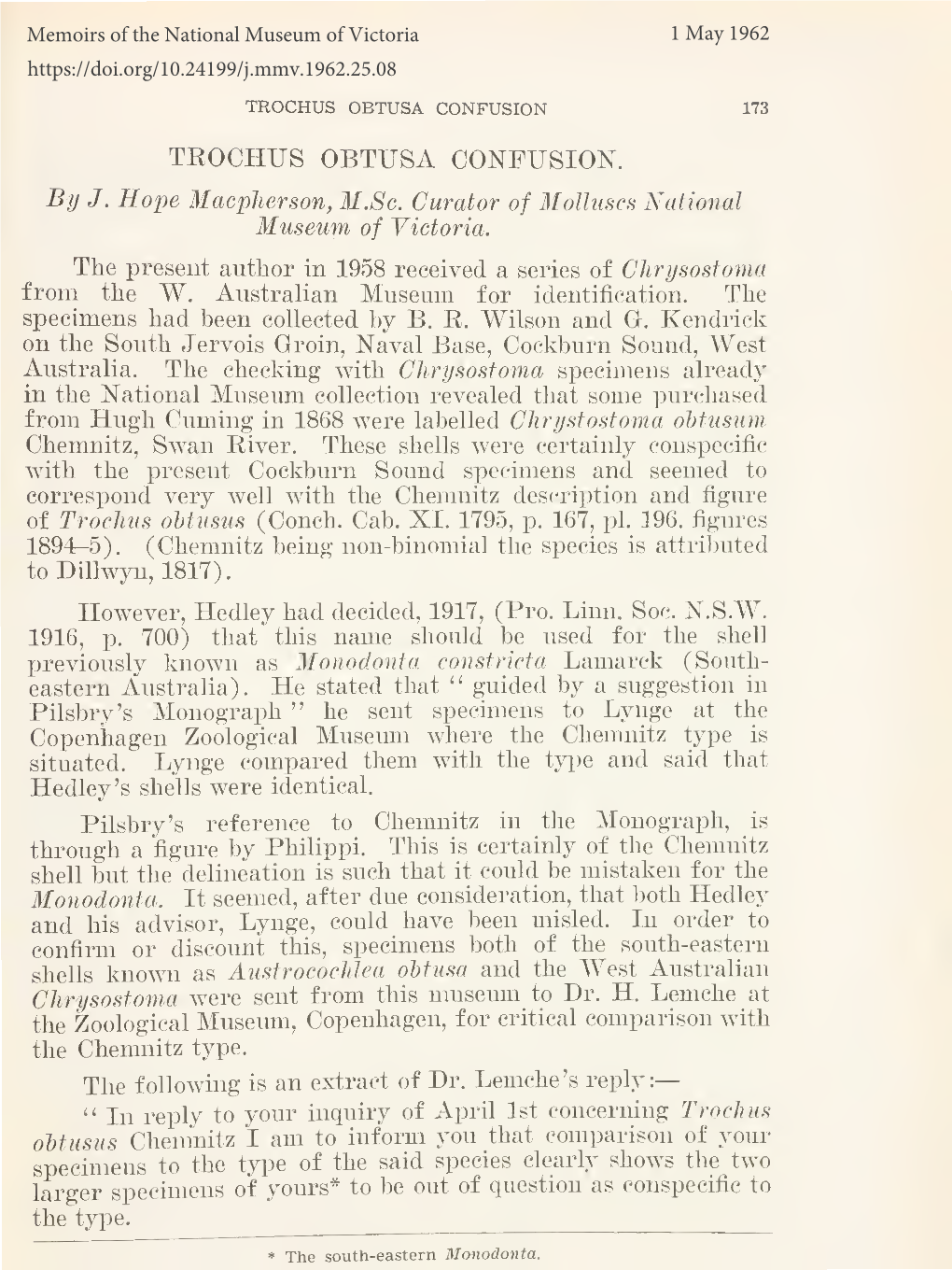 Memoirs of the National Museum of Victoria 1 May 1962