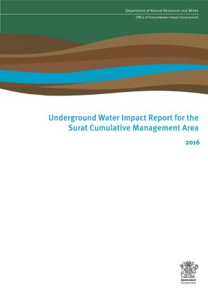 Underground Water Impact Report for the Surat Cumulative Management Area 2016