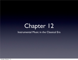 Instrumental Music in the Classical Era
