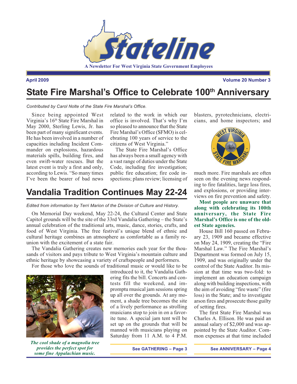 State Fire Marshal's Office to Celebrate 100Th Anniversary