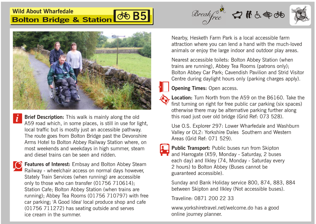 Wild About Wharfedale Bolton Bridge & Station B5