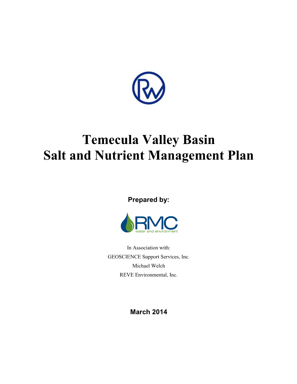 Temecula Valley Basin Salt and Nutrient Management Plan