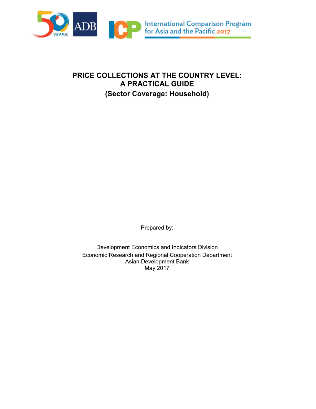 ADB's Practical Guide on Price Collections at the Economy Level