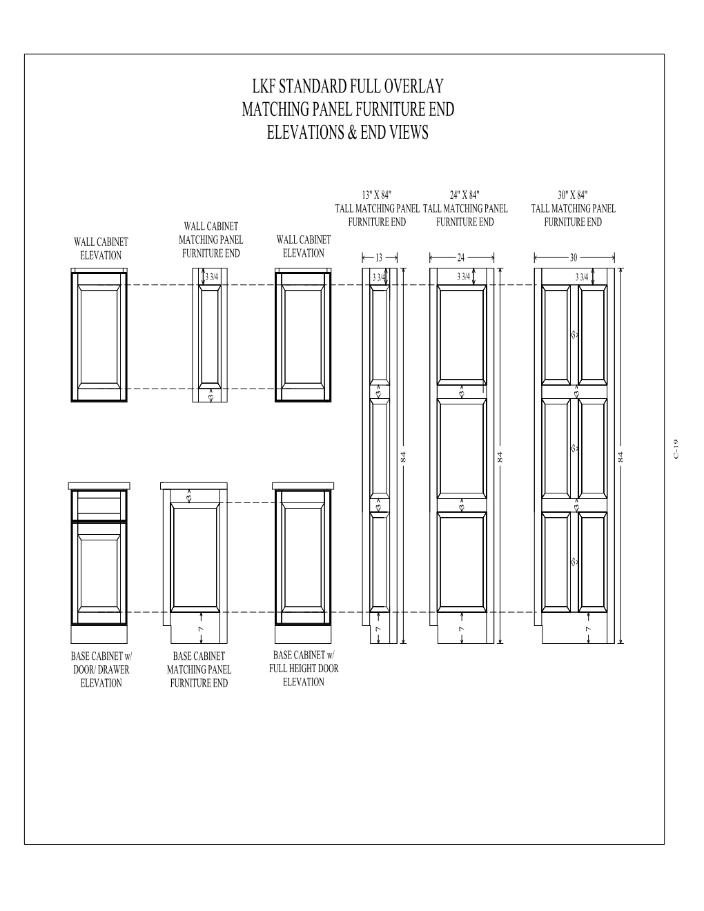 Lkf Standard Full Overlay Matching Panel Furniture End Elevations & End ...