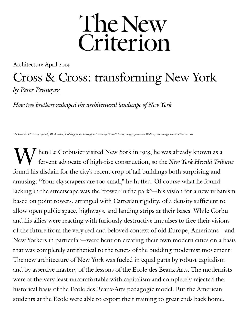 Cross & Cross: Transforming New York