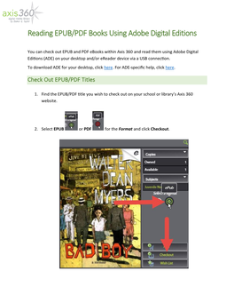 Reading EPUB/PDF Books Using Adobe Digital Editions