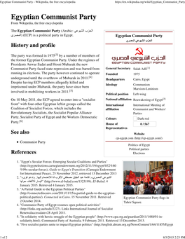 Egyptian Communist Party - Wikipedia, the Free Encyclopedia