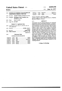 United States Patent (19) 11 4,029,530 Kenney (45 June 14, 1977