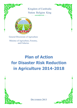 Plan of Action for Disaster Risk Reduction in Agriculture 2014-2018