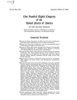 H. Con. Res. 355 Agreed to March 9, 2004