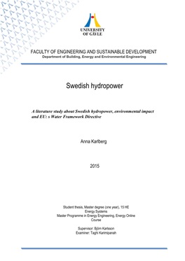 Swedish Hydropower