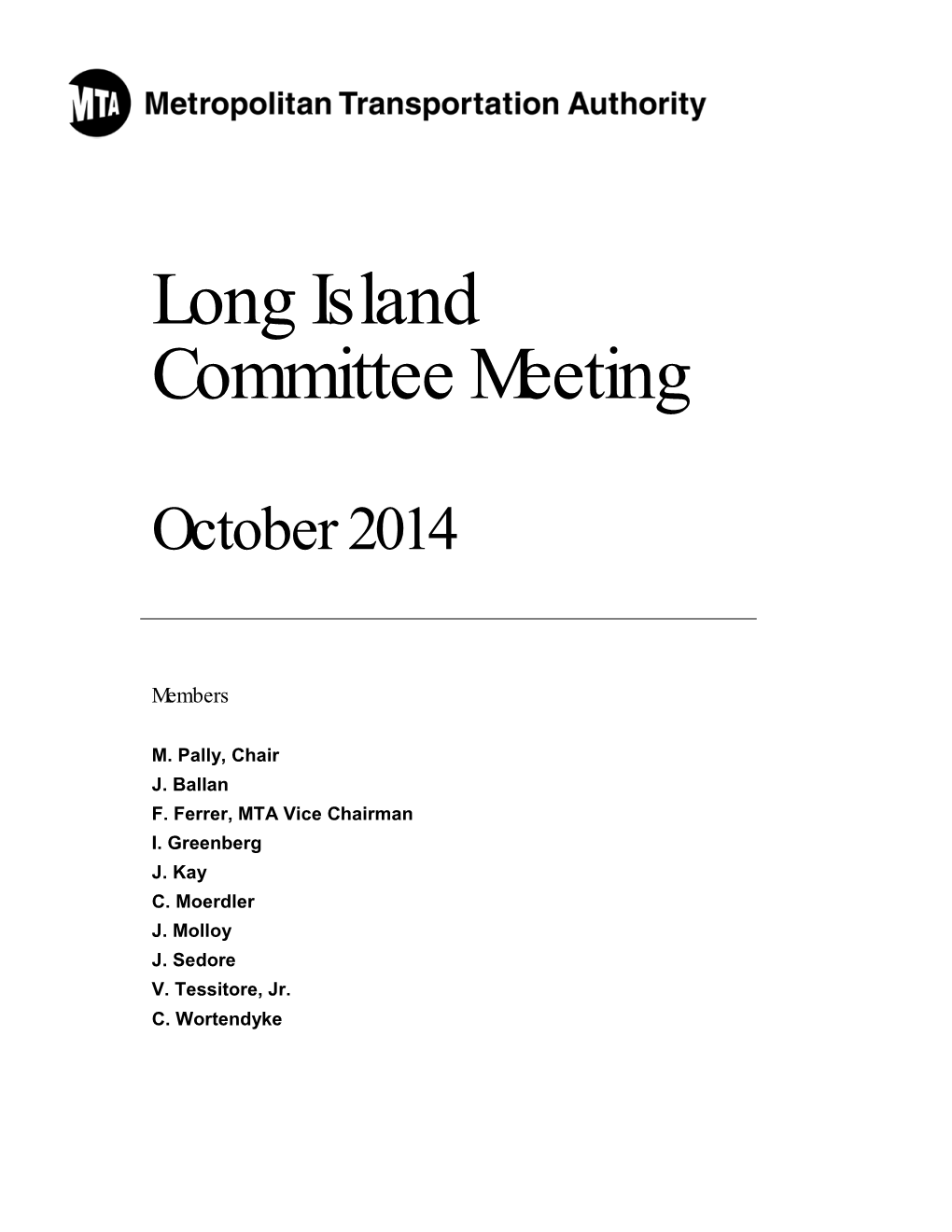 Long Island Committee Meeting