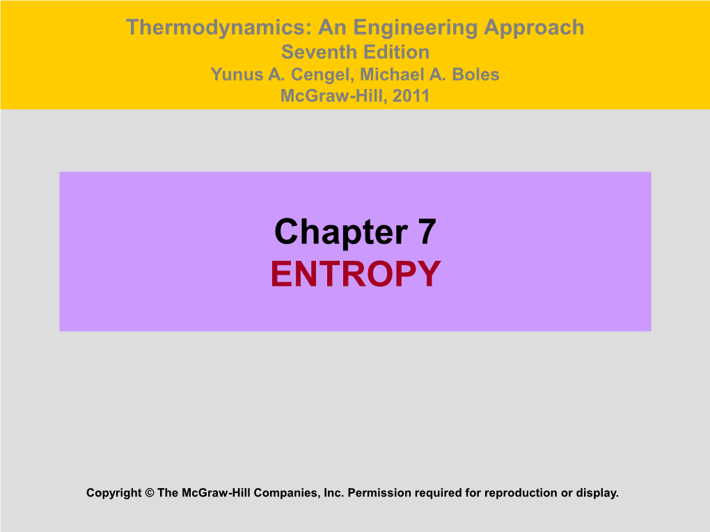 Thermodynamics: an Engineering Approach Seventh Edition Yunus A