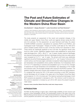 The Past and Future Estimates of Climate and Streamflow Changes