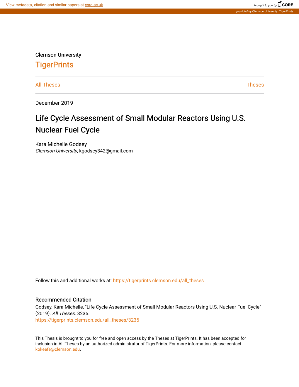 Life Cycle Assessment Of Small Modular Reactors Using U S Nuclear Fuel Cycle Docslib