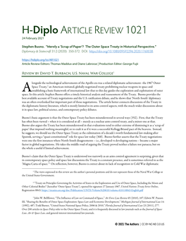 H-Diplo ARTICLE REVIEW 1021 24 February 2021