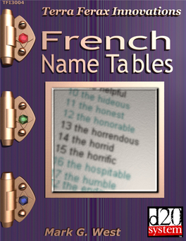 French Name Tables by Mark G