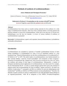 Methods of Synthesis of Cyclobutenediones