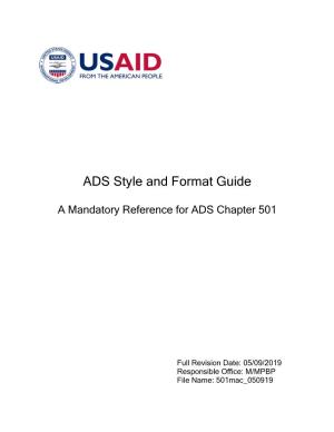 ADS Style and Format Guide