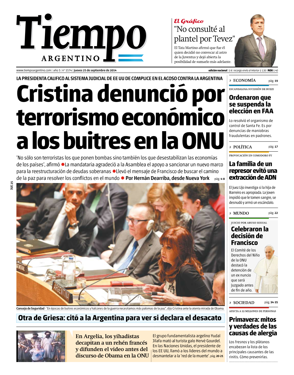 Cristina Denunció Por Terrorismo Económico a Los Buitres En La