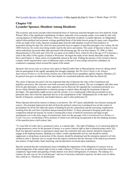 Lysander Spooner: Dissident Among Dissidents, in Men Against the State by James J