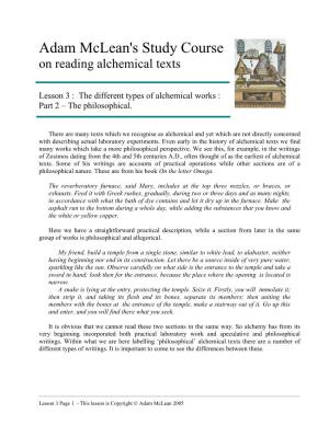 Adam Mclean's Study Course on Reading Alchemical Texts
