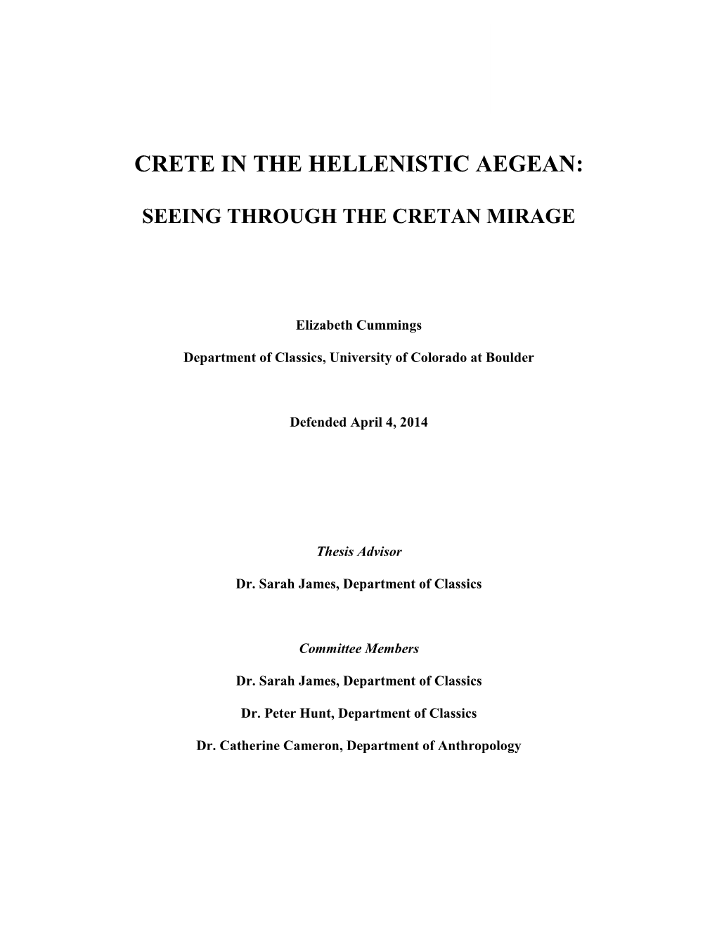 Crete in the Hellenistic Aegean