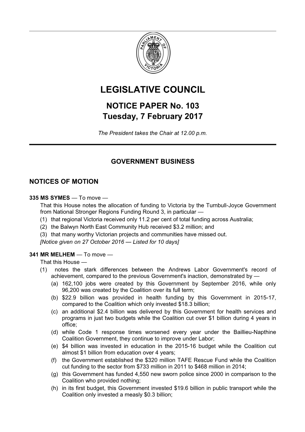 Legislative Council