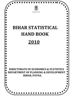 Bihar Statistical Hand Book 2010