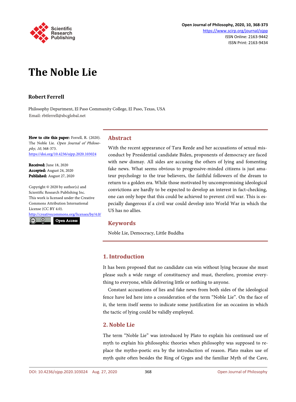 The Noble Lie