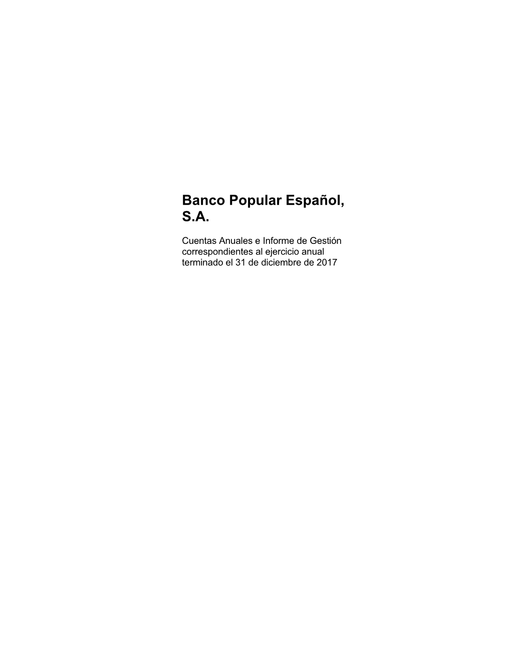 Banco Popular Español, SA