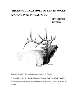 The Ecological Role of Elk in Rocky Mountain National Park