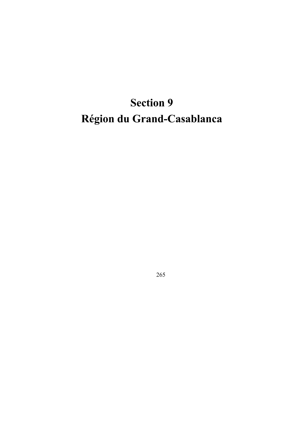 Section 9 Région Du Grand-Casablanca