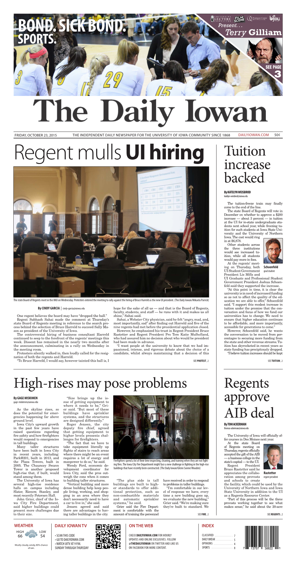 Daily Iowan (Iowa City, Iowa), 2015-10-23