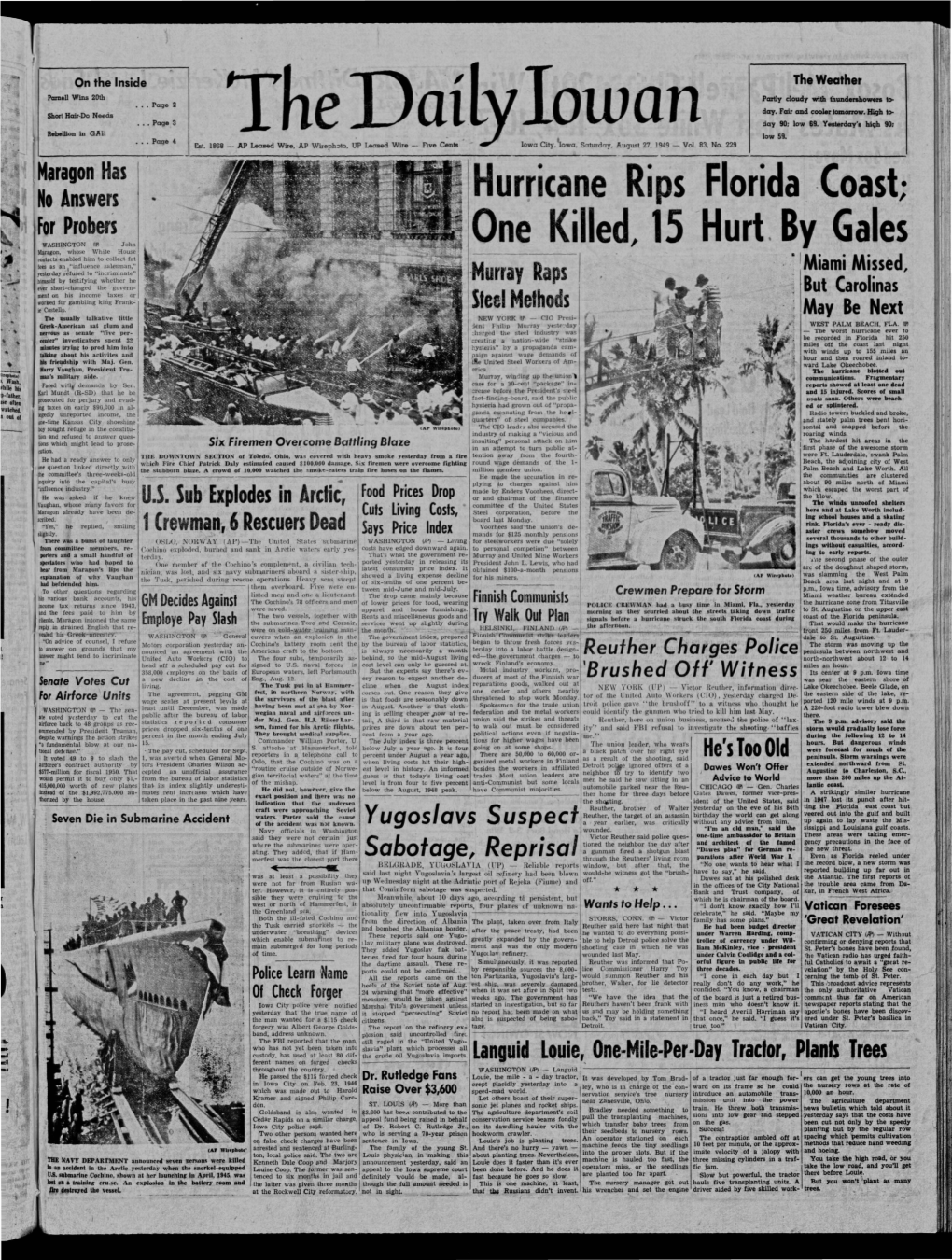 Daily Iowan (Iowa City, Iowa), 1949-08-27