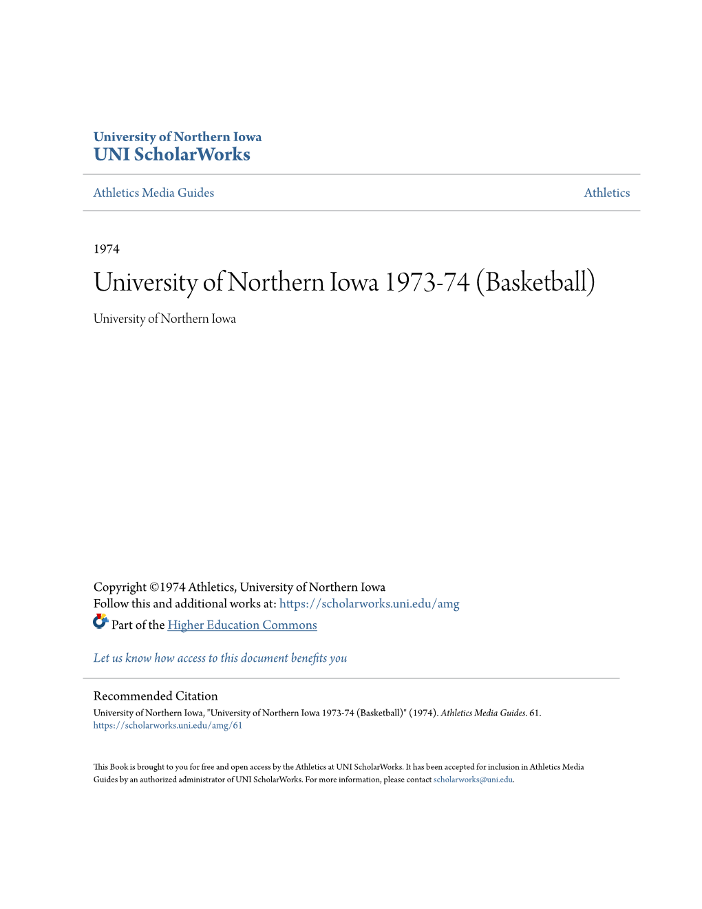 Basketball) University of Northern Iowa