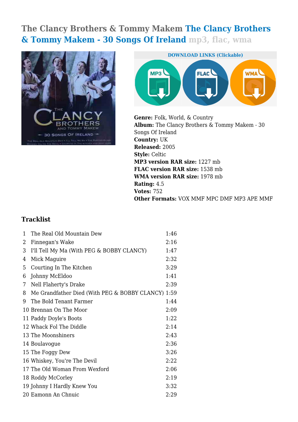 The Clancy Brothers & Tommy Makem