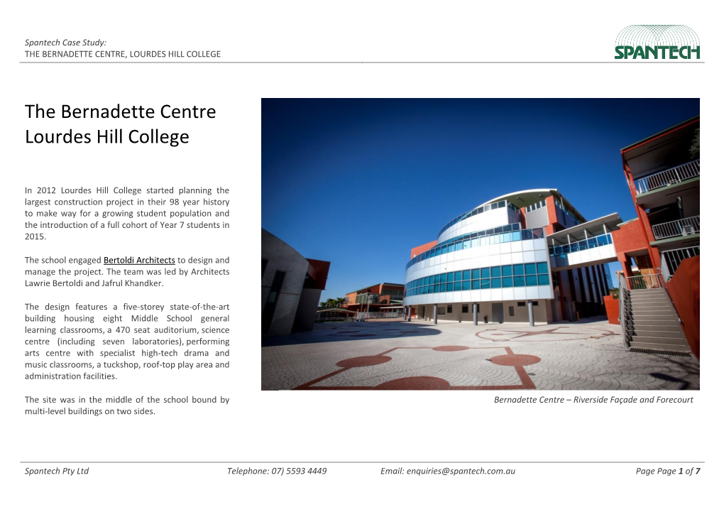 The Bernadette Centre Lourdes Hill College