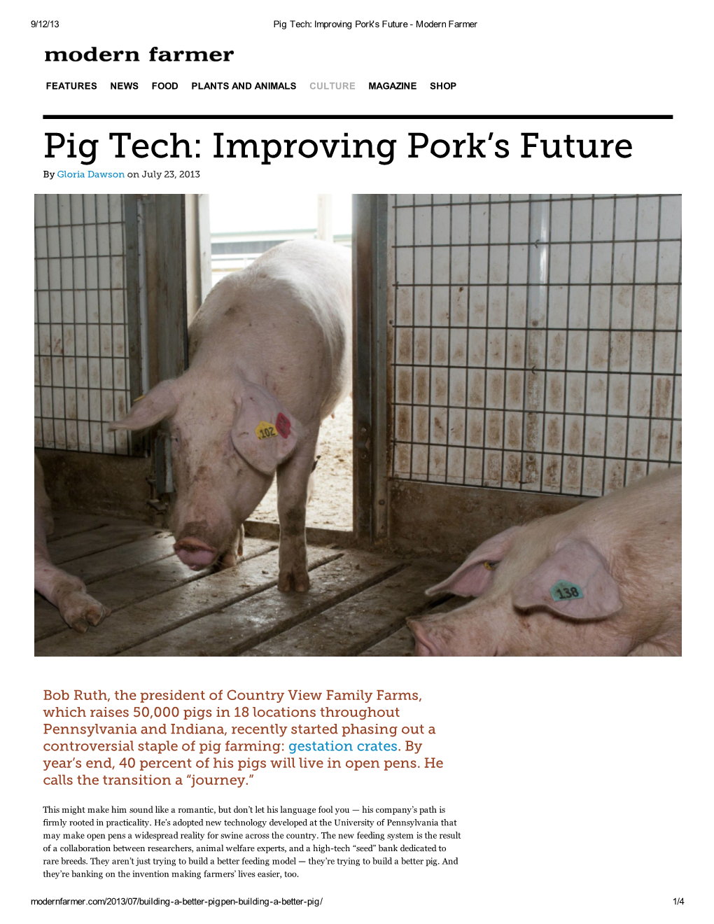 Pig Tech: Improving Pork's Future - Modern Farmer