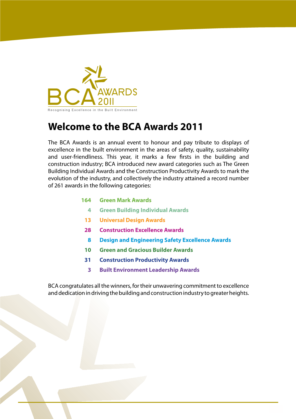 Bca Green Mark for Buildings Award