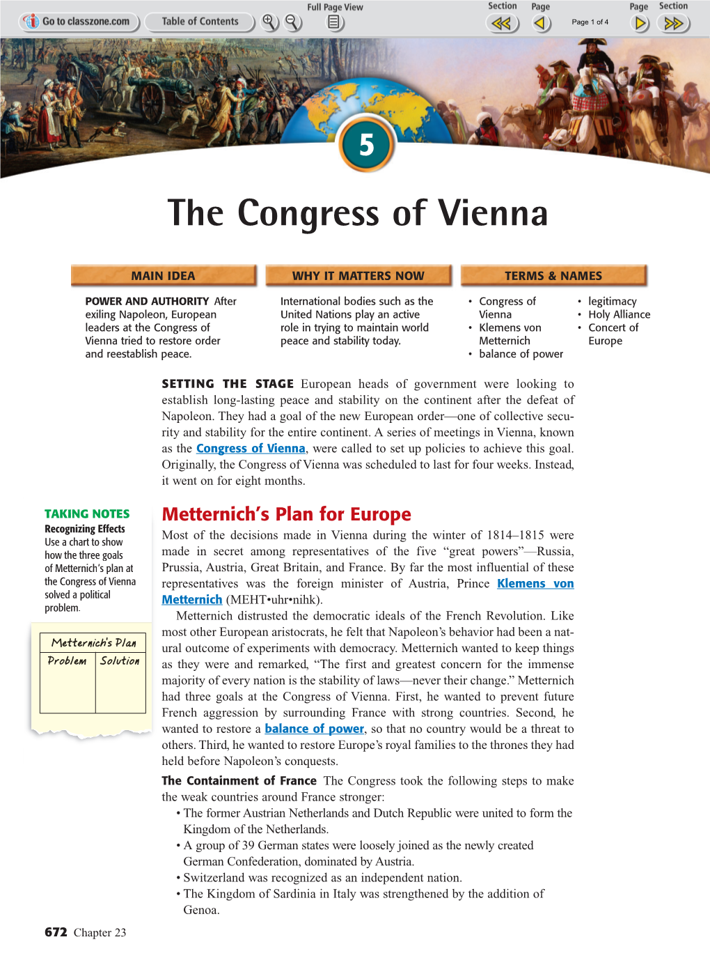 The Congress of Vienna