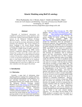 Kinetic Modeling Using Biopax Ontology